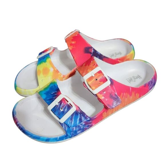 Corkys Waterslide Sandals Tie Dye Womens Size 10 Shoes Slip On Colorful - Picture 9 of 10